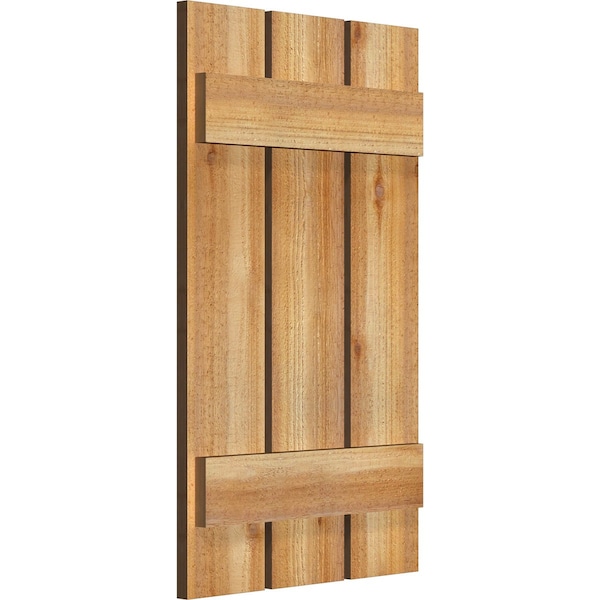 Spaced Board-n-Batten Shutters, Rough Sawn Western Red Cedar, 17 1/8W X 29H